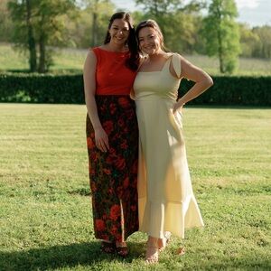 Butter Yellow Satin Midi Dress